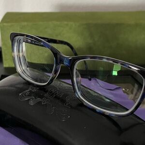 Anna Sui Blue and Black Glasses